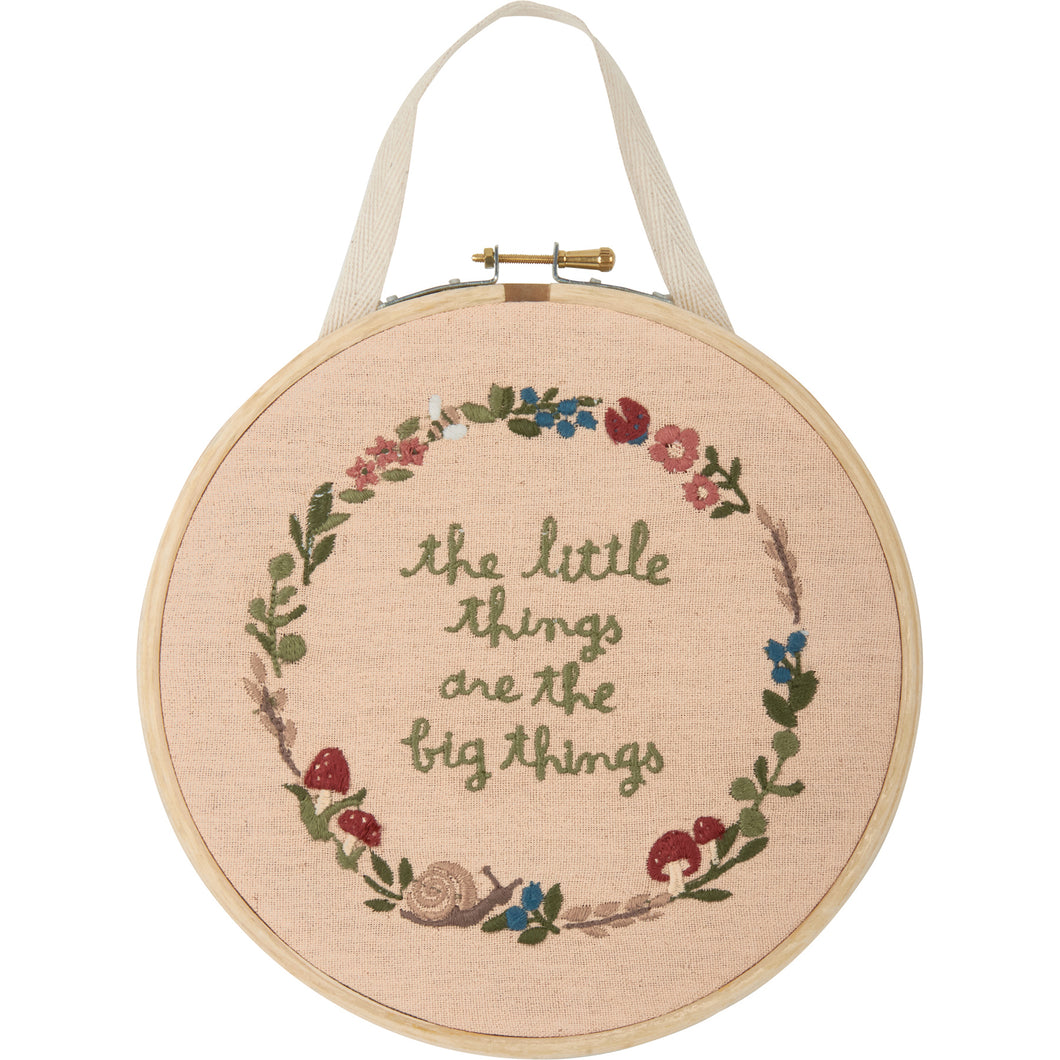 Little Things Hand Embroidered Hoop