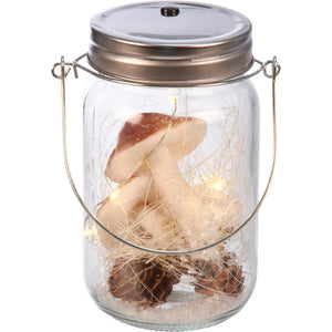 Mushroom Mason Jar Lantern