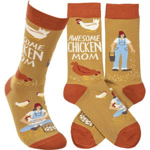 Awesome Chicken Mom Socks