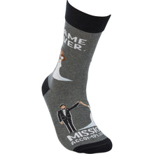 Load image into Gallery viewer, Game Over Mission Accomplished Wedding Socks