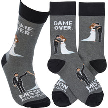 Load image into Gallery viewer, Game Over Mission Accomplished Wedding Socks