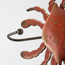 Load image into Gallery viewer, Red Wooden Crab Hook
