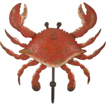 Load image into Gallery viewer, Red Wooden Crab Hook