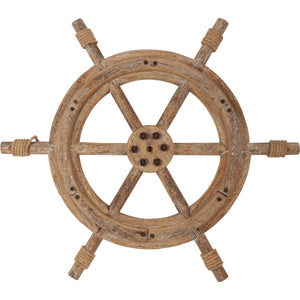 Ship Wheel Wooden Wall Decor