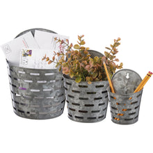 Load image into Gallery viewer, Rustic Olive Wall Bucket Set
