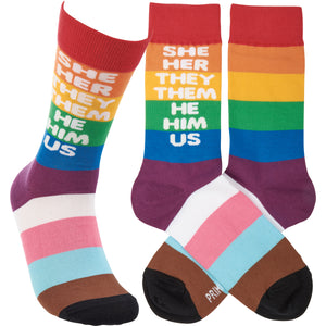 She Her They Them He Him Us Socks