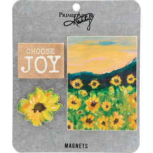Sunshine and Sunflowers Magnet Set