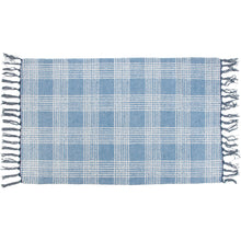 Load image into Gallery viewer, Blue Plaid Kitchen Rug