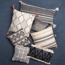 Load image into Gallery viewer, Zigzag Bolster Pillow