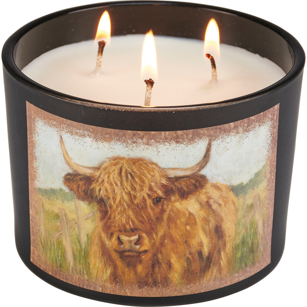 Highland Cow Jar Candle