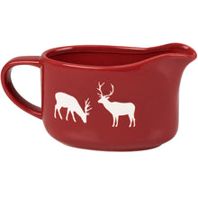 Load image into Gallery viewer, Red Winter Deer Gravy Boat
