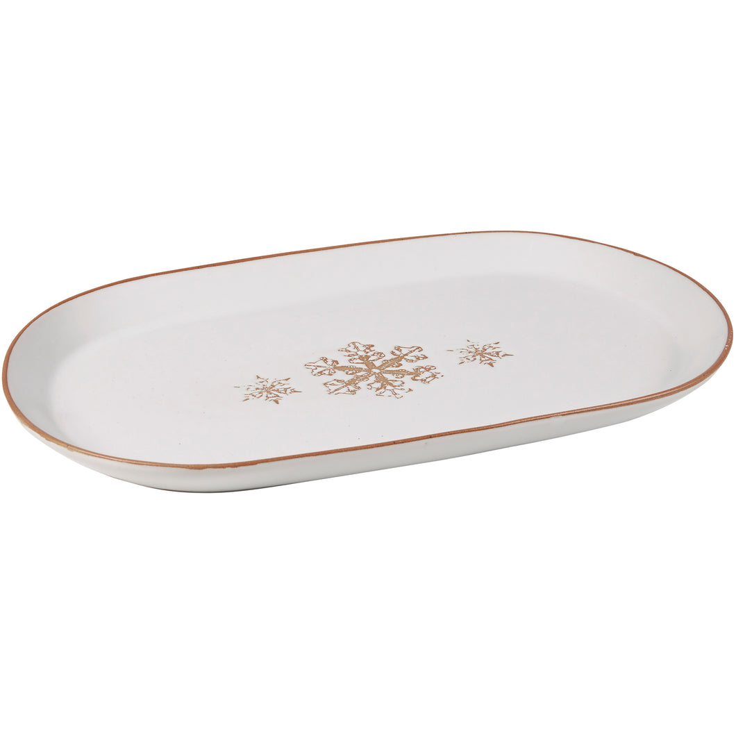 Snowflake Oval Platter