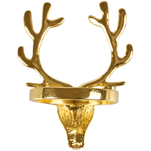 Golden Deer Napkin Ring Set