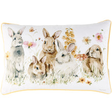 Load image into Gallery viewer, Flower Bunnies Pillow