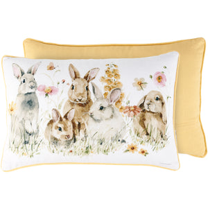 Flower Bunnies Pillow