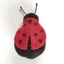 Load image into Gallery viewer, Red Felt Ladybug Magnet Set