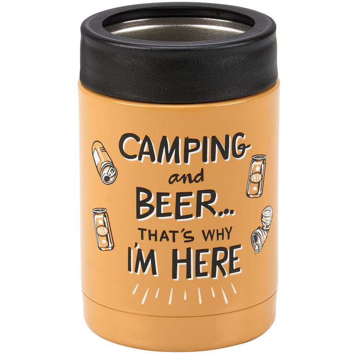 Camping And Beer Can Cooler