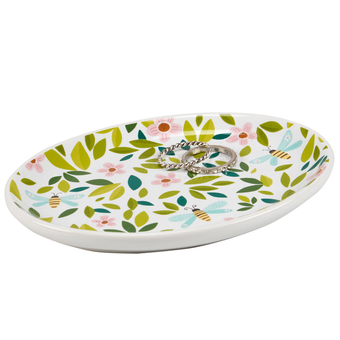 Flowers And Bees Vanity Tray