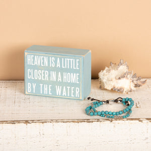 Home By The Water Box Sign