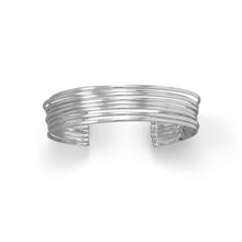 Load image into Gallery viewer, Rhodium Plated 8 Row Cuff