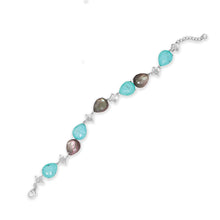 Load image into Gallery viewer, Topaz Turquoise Mother of Pearl Bracelet