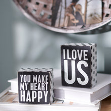 Load image into Gallery viewer, Heart Happy Box Sign