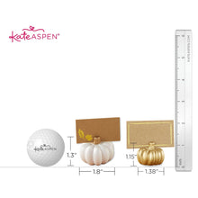 Load image into Gallery viewer, White and Gold Pumpkin Place Card Holder