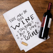 Load image into Gallery viewer, I Love Wine Kitchen Towel