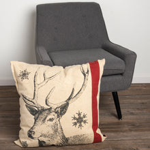 Load image into Gallery viewer, Snowflake Deer Pillow