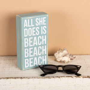 Beach Beach Box Sign