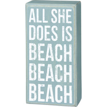 Load image into Gallery viewer, Beach Beach Box Sign