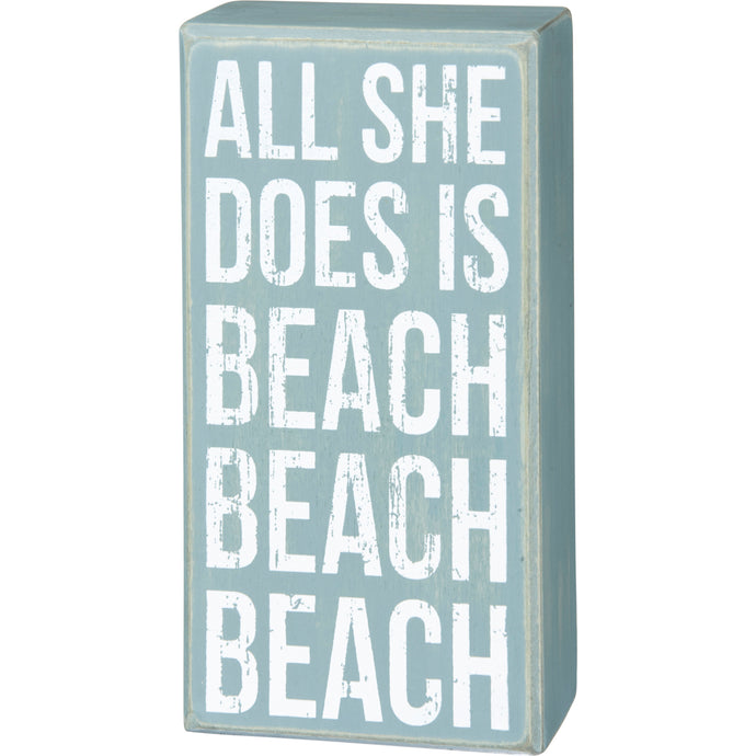 Beach Beach Box Sign