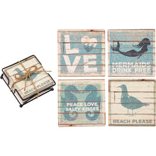 Load image into Gallery viewer, Rustic Beach Coaster Set