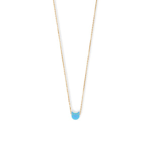 Synthetic Opal Kitty Cat Face Necklace