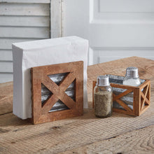 Load image into Gallery viewer, Barn Door Wood and Metal Napkin Caddy - SoMag2