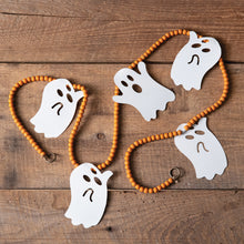Load image into Gallery viewer, Orange and White Ghost Metal Garland