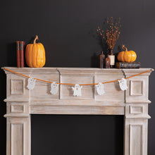 Load image into Gallery viewer, Orange and White Ghost Metal Garland