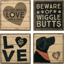 Load image into Gallery viewer, All You Need Is Love And A Dog Coaster Set