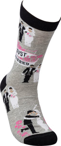 Just Married Wedding Socks