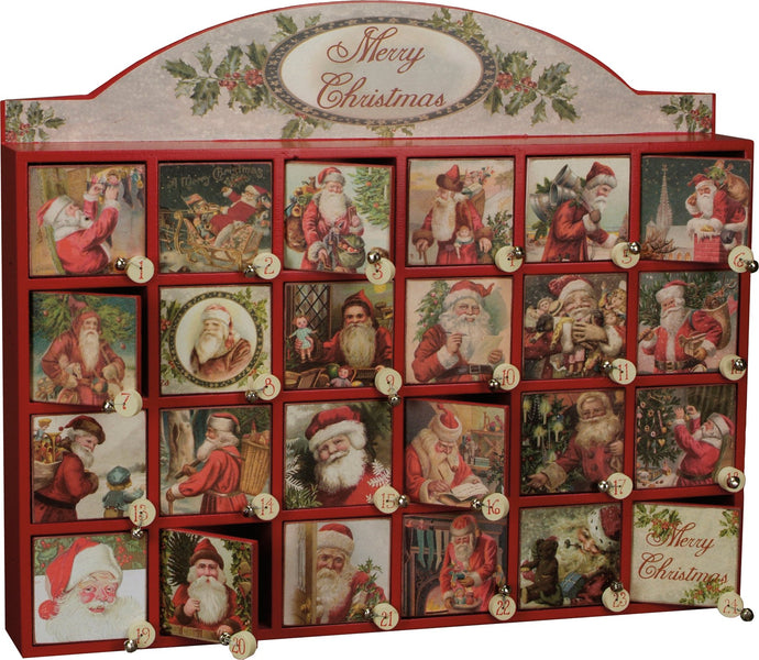 Vintage Santas Countdown Box