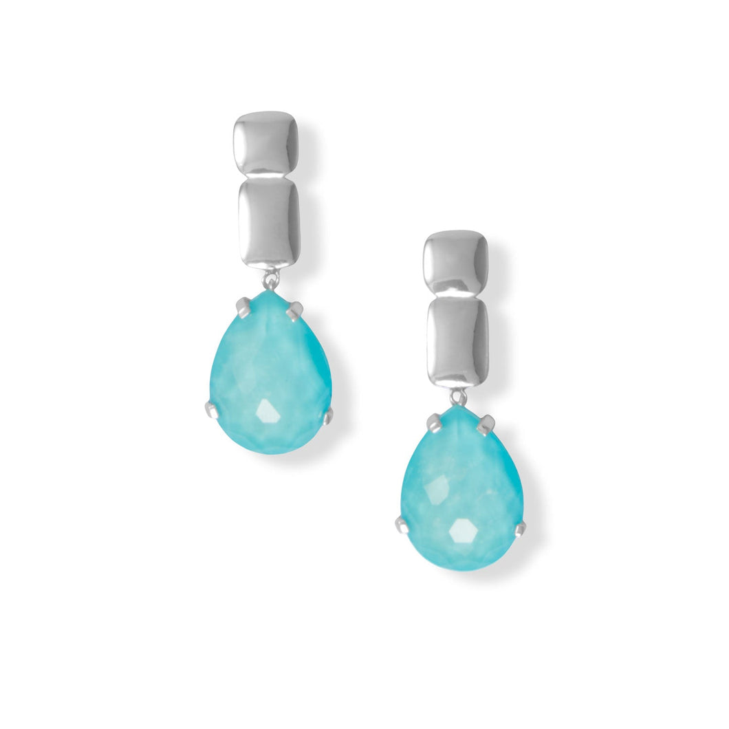Turquoise Doublet Drop Earrings