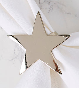 Five Point Silver Star Napkin Ring