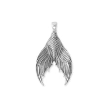 Load image into Gallery viewer, Oxidized Mermaid Tail Pendant