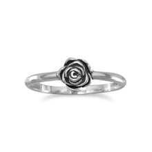 Load image into Gallery viewer, Small Oxidized Rose Ring