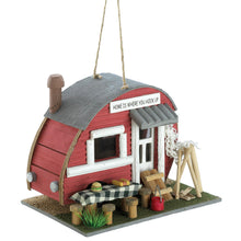 Load image into Gallery viewer, Red Camper Wooden Folk Birdhouse