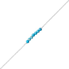 Load image into Gallery viewer, Blue Howlite Bead Bar Anklet
