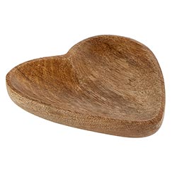 Small Mango Wood Heart Bowl