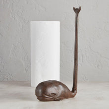 Load image into Gallery viewer, Coastal Whale Paper Towel Holder