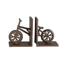 Load image into Gallery viewer, Brown Bicycle Iron Bookends