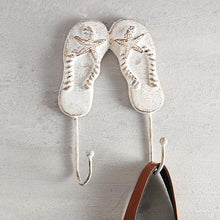 Load image into Gallery viewer, White Metal Flip Flop Wall Hook